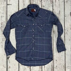 Vintage Rustler Plaid Pearl Snap Rancher Rockabilly Western Cowboy Shirt